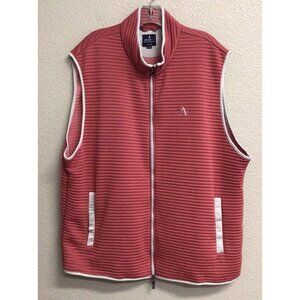 Johnnie-O Notch Quilted Vest Mens Large Pink Performance Stretch Size XXL